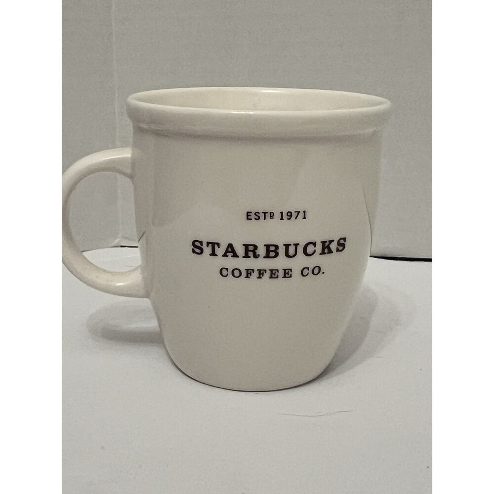 Vintage Starbucks Barista Coffee Co. Mug 2001 Cream White 16 Ounce Large Ceramic